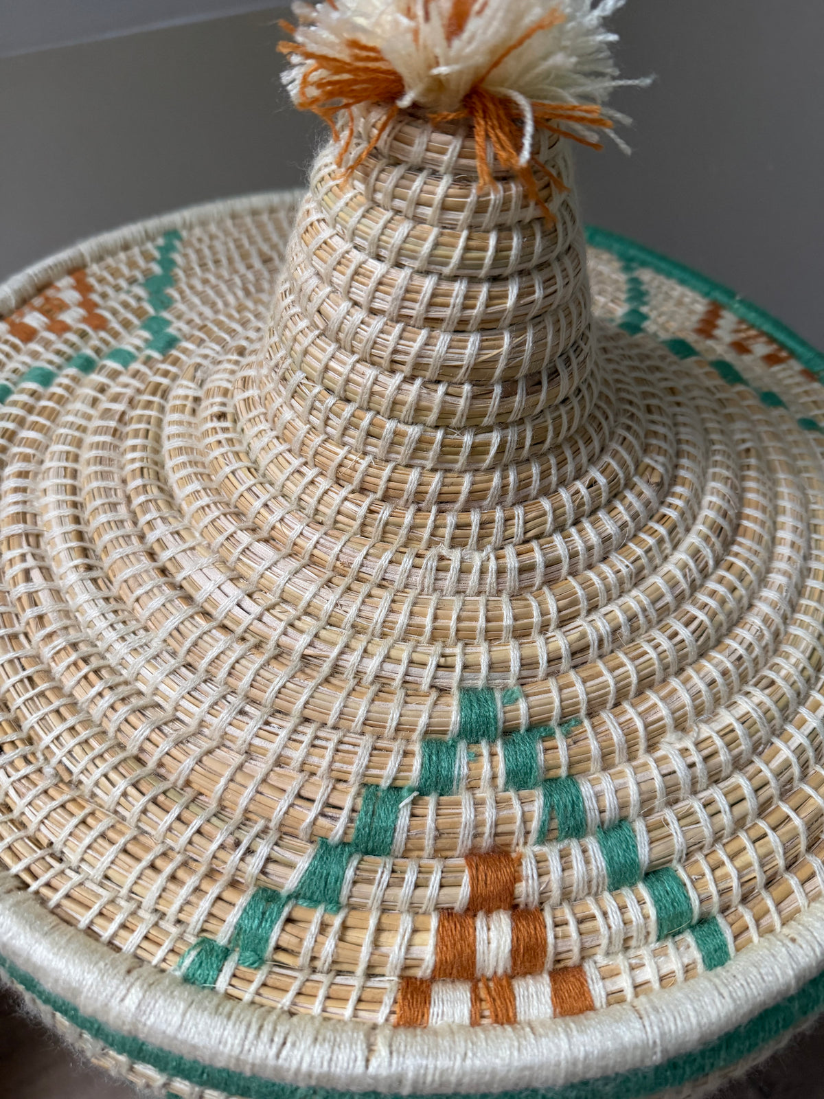Grand panier à linge berbère avec couvercle – Artisanat marocain