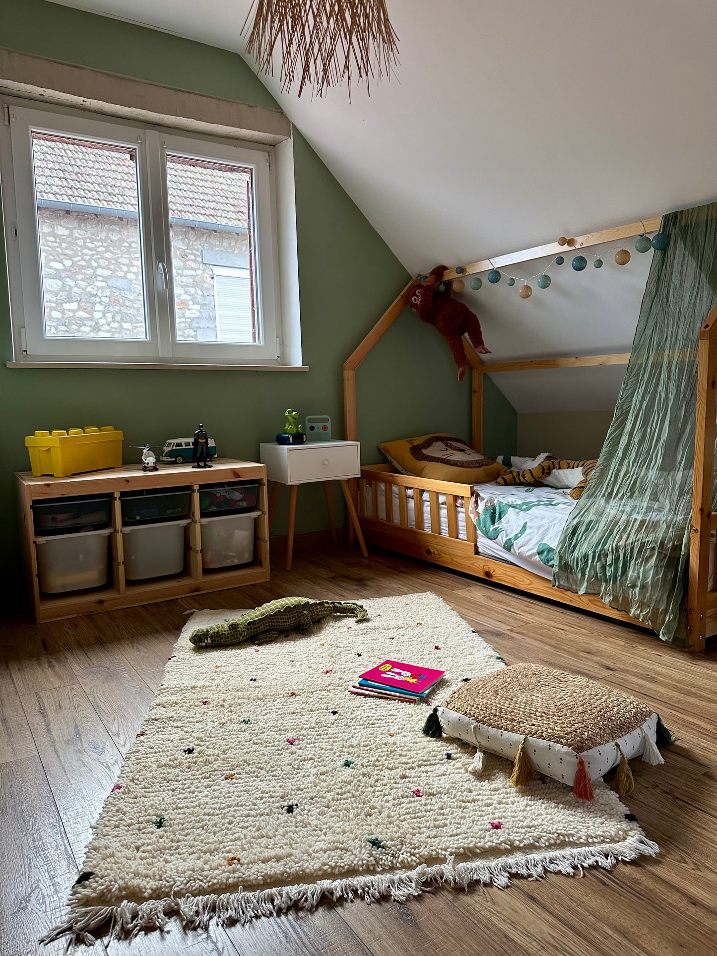 Tapis Beni Ourain en Laine Naturelle – Fait Main (154 x 98 cm)