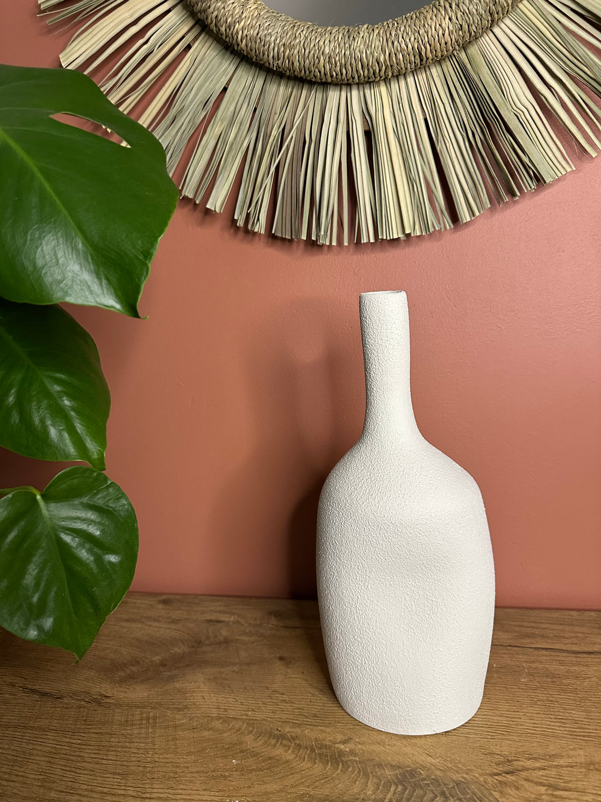 Vase blanc cassé artisanat grande taille