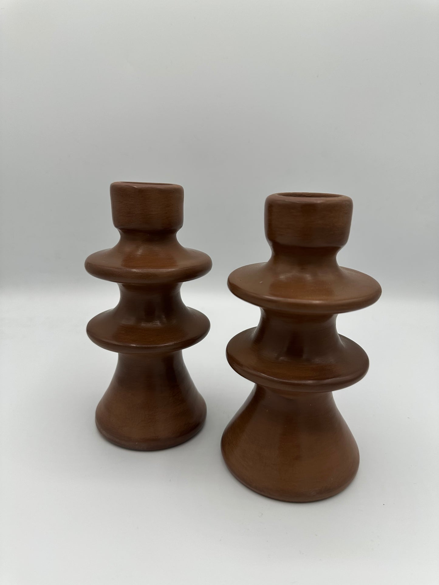 Bougeoir artisanal en terre cuite – 14 cm | Décoration bohème & artisanale