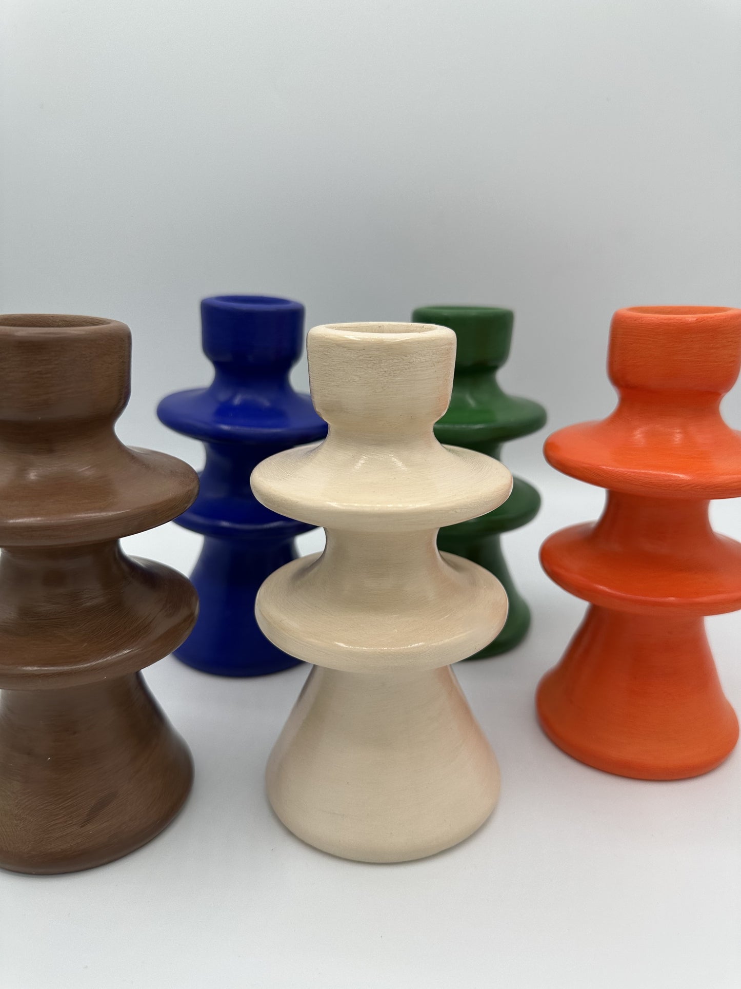 Bougeoir artisanal en terre cuite – 14 cm | Décoration bohème & artisanale