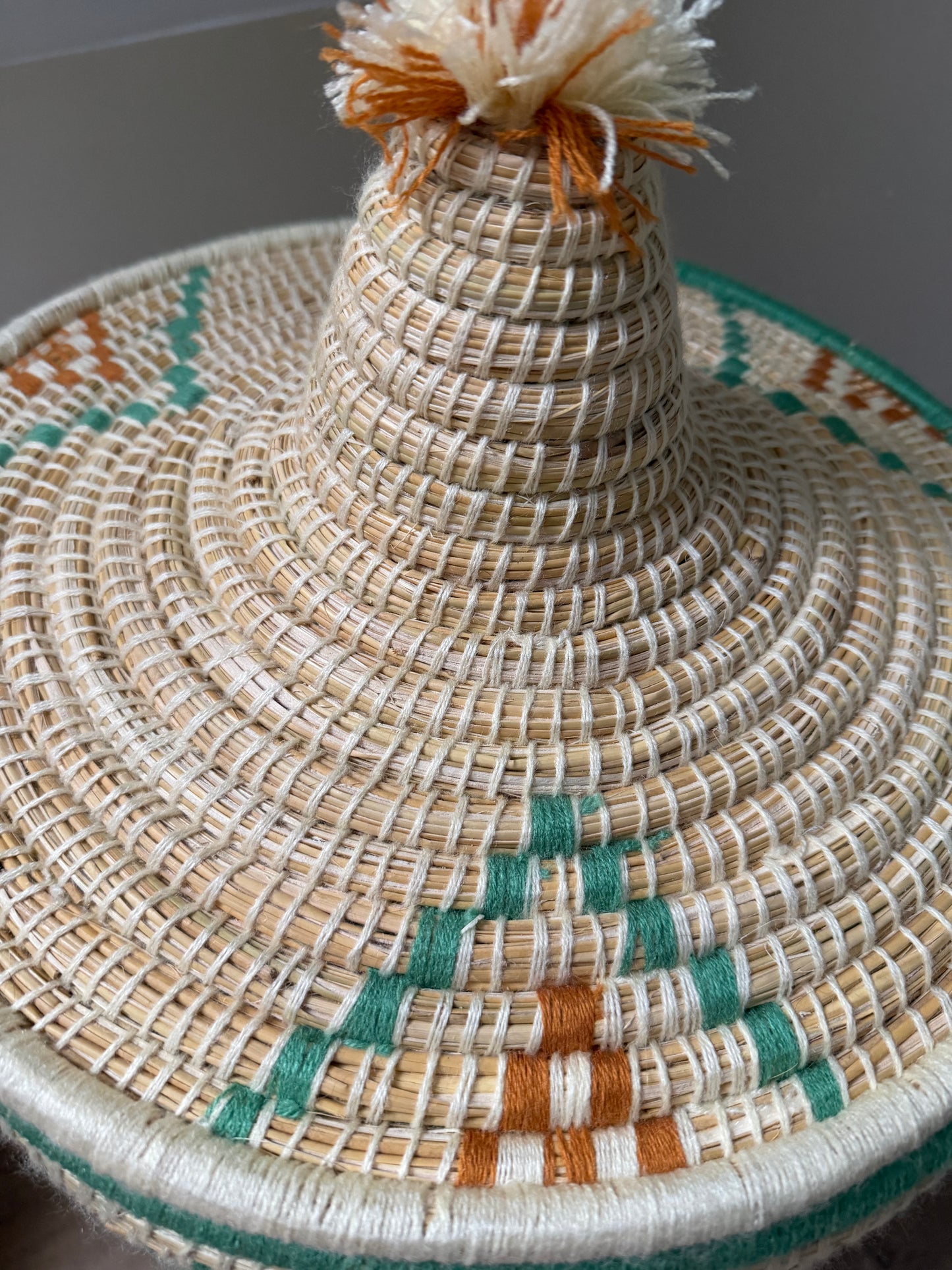 Grand panier à linge berbère avec couvercle – Artisanat marocain