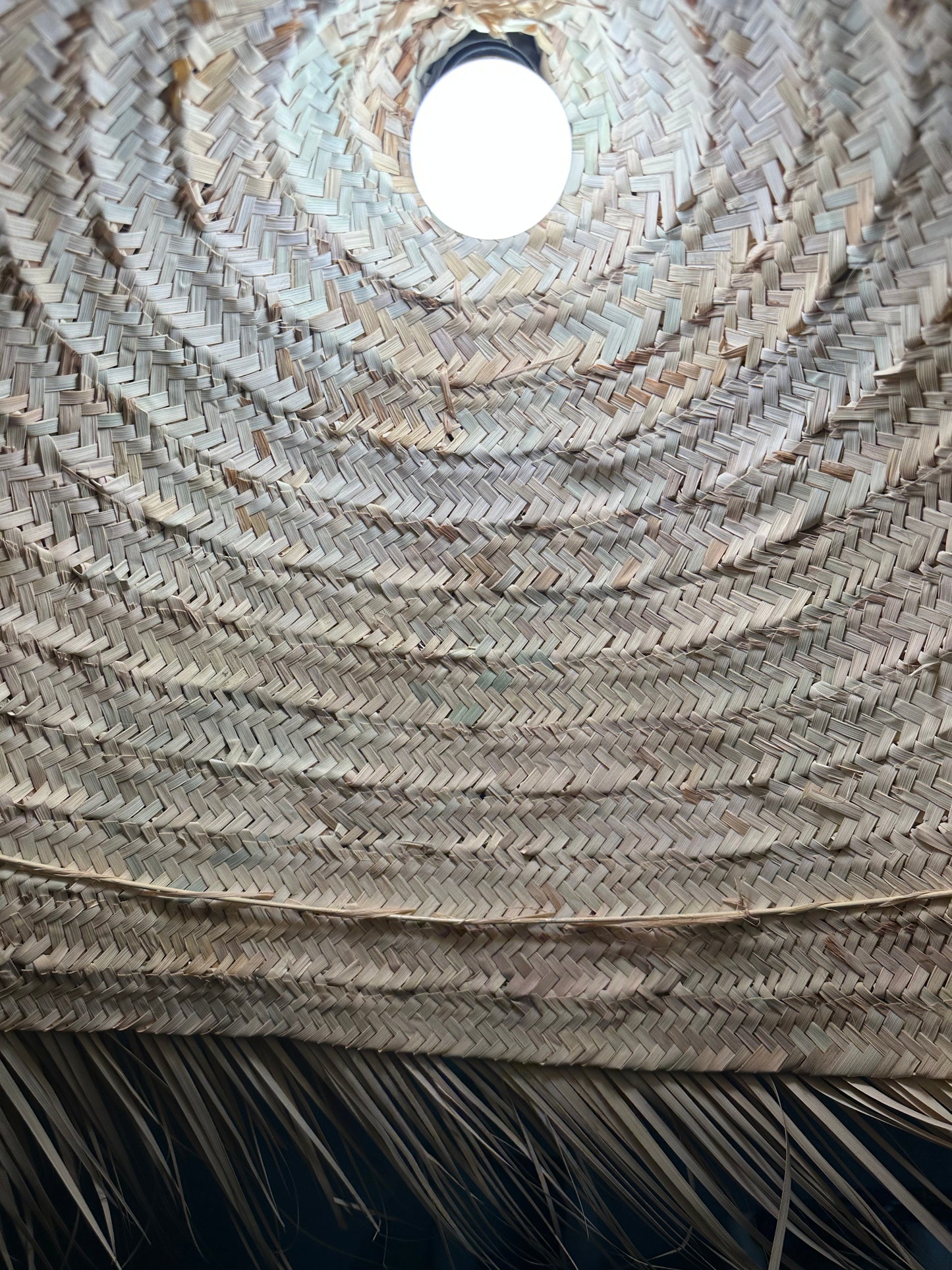 Suspension en Feuilles de Palmier – Luminaire Bohème Artisanal Ø60 cm | Bahia By L.